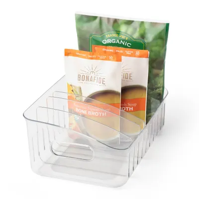 YouCopia 12 FreezeUp Freezer Bin: Clear BPA-Free Multi-Compartment Storage, Freestanding Refrigerator Organizer