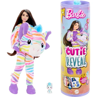 Barbie Cutie Reveal Zebra Doll & Accessories, Color Dream Series with 10 Surprises