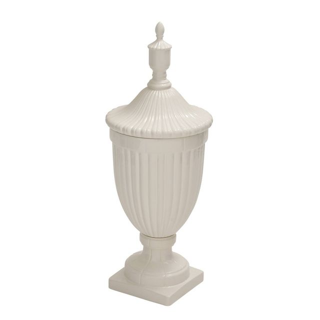 32 x 12 Modern Ceramic Urn White - Olivia & May