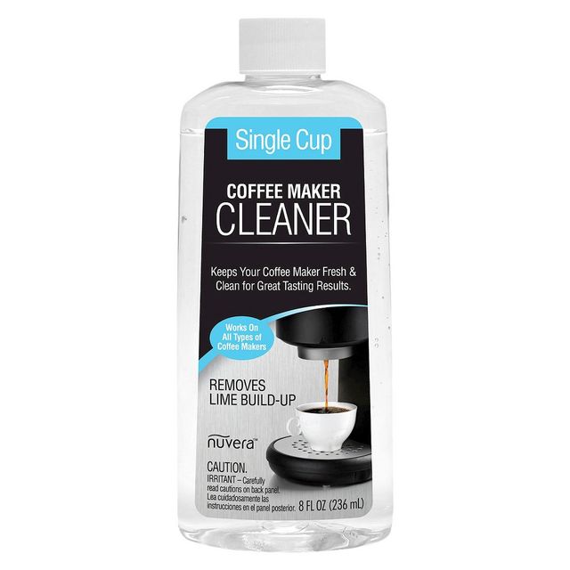 Nuvera 8 fl oz Unscented Coffee Maker Cleaner: Liquid Descaler for Coffee Pot & Machine, Multi-Surface Appliance Cleaner