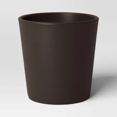 Aesthetic Plastic Indoor Outdoor Planter Pot Foraging Brown 6.4x6.4 - Threshold