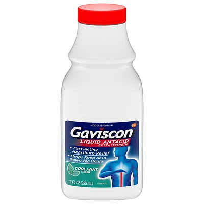 Gaviscon Extra Strength Antacid Liquid - Cool mint 12oz