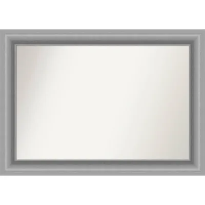 42 x 30 Non-Beveled Peak Polished Nickel Wall Mirror