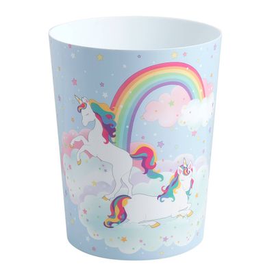 Unicorn and Rainbow Kids Wastebasket - Allure Home Creations