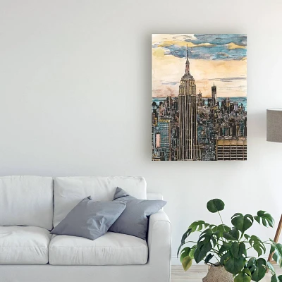 18 x 24 Us Cityscape Nyc by Melissa Wang - Trademark Fine Art: Gallery-Wrapped Canvas