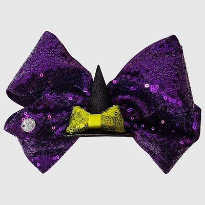 Girls JoJo Siwa Sequin Bow with Witch Hat - Purple