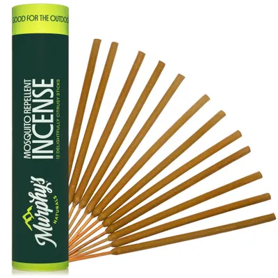 Murphys Naturals 12pk Mosquito Repellent Incense Sticks: Outdoor Protection, DEET-Free, Plant-Based