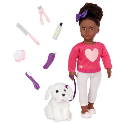 Our Generation Choyce & Jewel 18 Doll & Pet Grooming Set