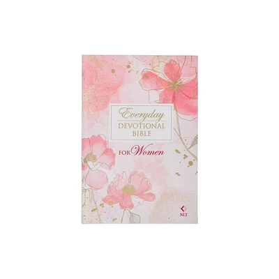 NLT Holy Bible Everyday Devotional Bible for Women New Living Translation, Pink Printed Floral - (Hardcover)