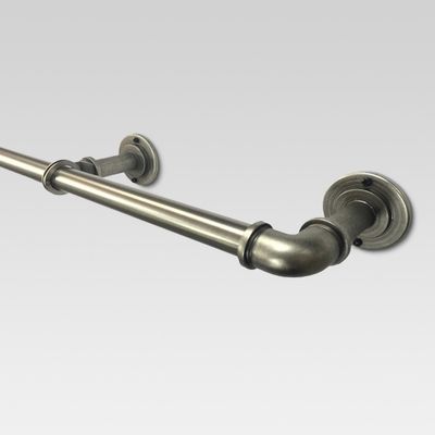 120-170 French Pipe Curtain Rod Pewter - Threshold