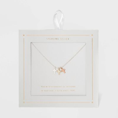 target sterling silver cross necklace