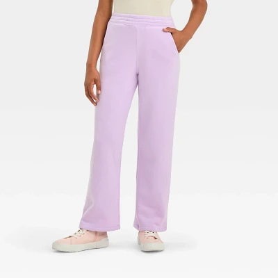 Girls Fleece Wide Leg Pants