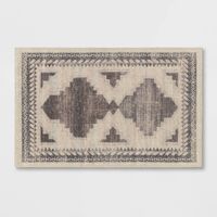 Washable Cromwell Printed Persian Style Rug Tan