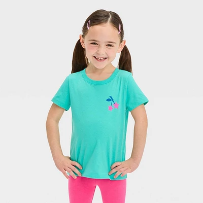 Toddler Girls Star Cherry Short Sleeve T-Shirt