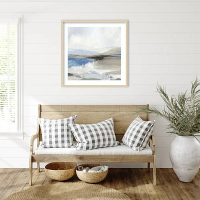 Amanti Art 33x33 Soft Sea II Blue by Allison Pearce Wood Framed Wall Art Print