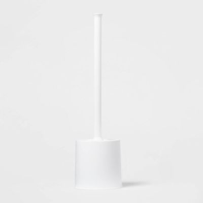 Toilet Brush White - Room Essentials: Plastic Scrubber, Recyclable Holder, 16.25 Height