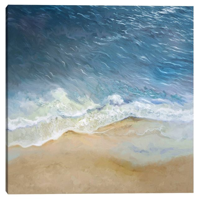 Masterpiece Art Gallery 30x30Aerial View by Studio Arts Canvas Art Print: Modern Ocean Painting, Unframed Wall Decor