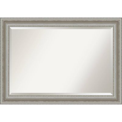 42 x 30 Parlor Framed Wall Mirror Silver - Amanti Art