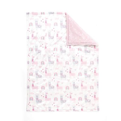 Lush Dcor Soft & Push Oversized Reversible Baby Blanket  - Pink