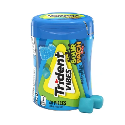 Trident Vibes Sour Patch Kids Blue Raspberry Chewing Gum - 3.245oz