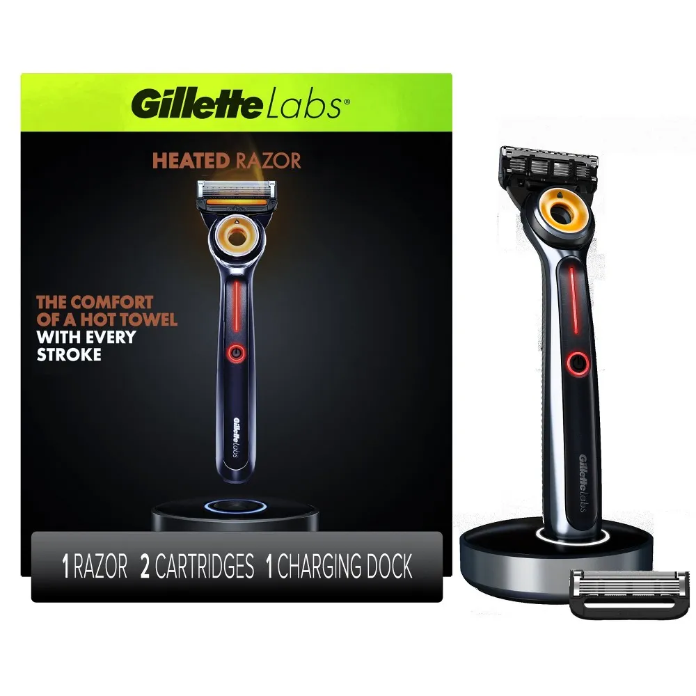 Gillette Labs Heated Razor with 2 Razor Blade Refills & Charging Dock  Starter Kit - 4ct