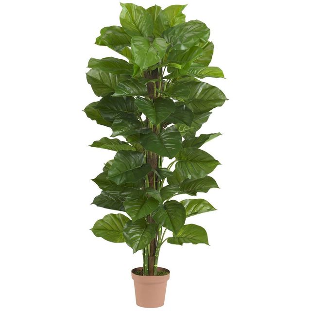 Nearly Natural 63 x 33 Artificial Leaf Philodendron Plant in Pot - Real Touch, Indoor Decor