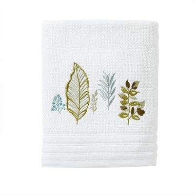 Sprouted Palm Bath Towel White - SKL Home