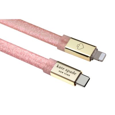 Kate Spade New York 6 Lightning to USB-C Jelly Cable - Blush Pink/Gold