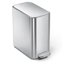 simplehuman 5L Slim Bathroom Step Trash Can with Liner Pocket