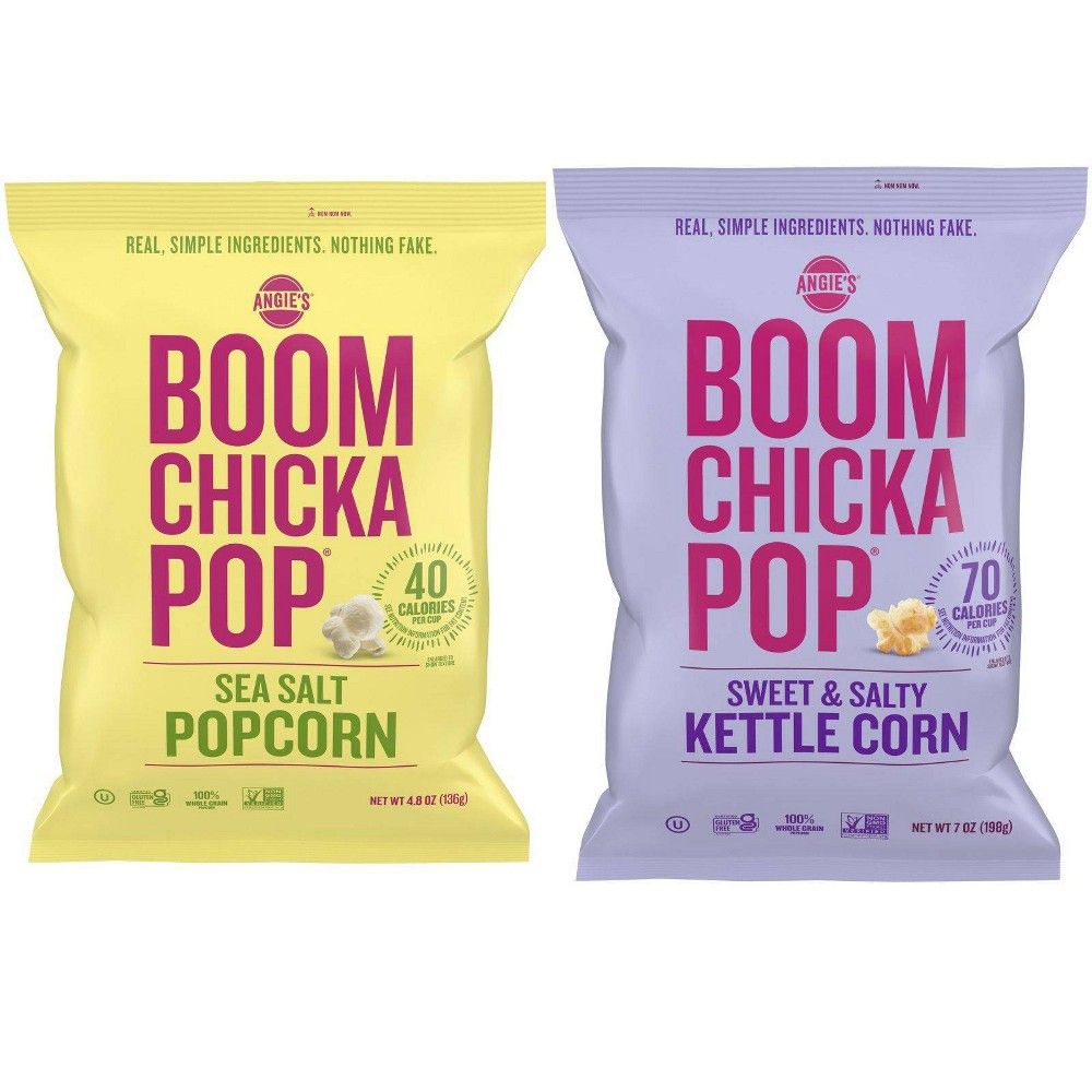 Angies Boomchickapop Sea Salt & Sweet & Salty Kettle Popcorn Bundle - 11.8oz