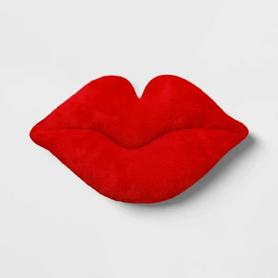 Plush Lip Shaped Toss Red - Room Essentials