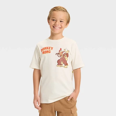Boys Donkey Kong hort leeve Graphic T-hirt - Off-White