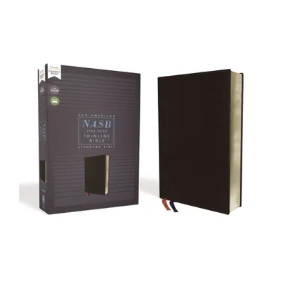 Nasb, Thinline Bible, Bonded Leather, Black, Red Letter Edition, 1995 Text, Comfort Print - by Zondervan (Leather Bound)