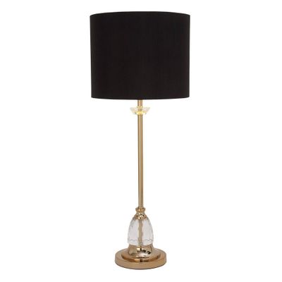 Metal Buffet Lamp with Drum Shade Black - Olivia & May