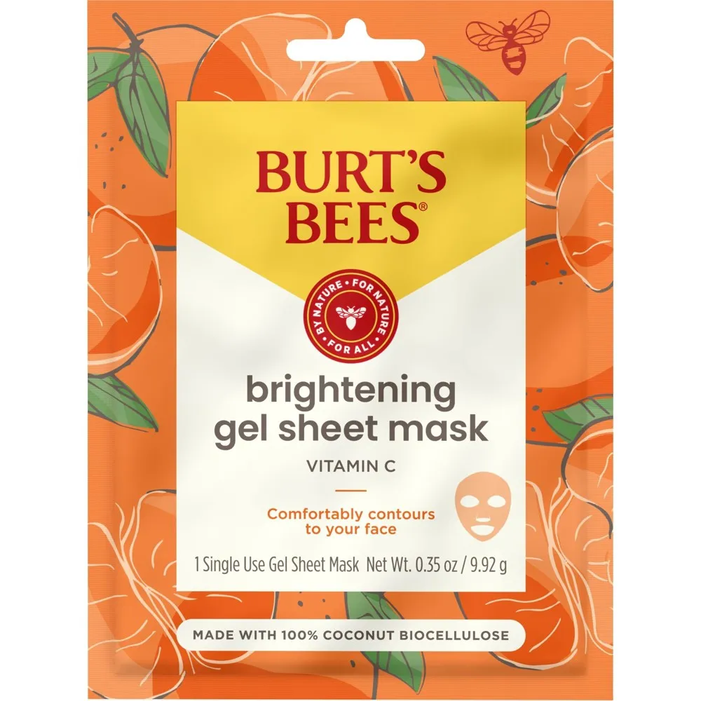 Burts Bees Brightening Biocellulose Gel Mask - 1ct