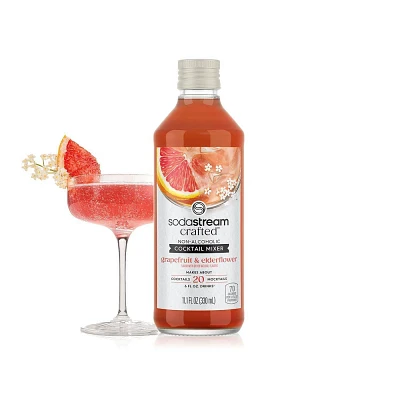 SodaStream Crafted Mixers Grapefruit Elderflower Drink Mix: Liquid Concentrate, Grapefruit Flavor, Soft Drink