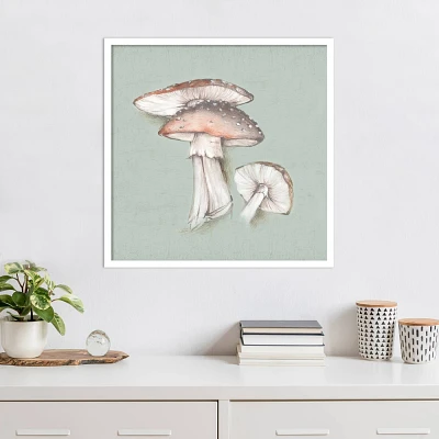 Amanti Art 25x25 Amanita Mushrooms by Eli Jones Wood Framed Wall Art Print