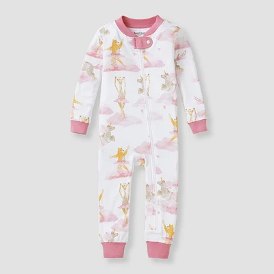 Burts Bees Baby Baby Girls Dream Ballet Cotton Snug Fit Footed Pajama