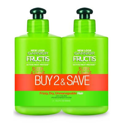 Garnier Fructis Active Fruit Protein Sleek & Shine Leave-In Conditioning Cream Twin Pack