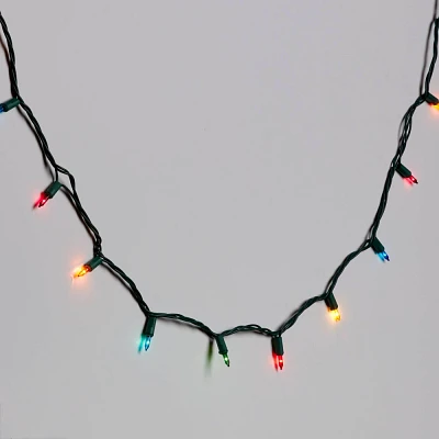 100ct Incandescent Heavy Duty Christmas Indoor Outdoor String Lights Multicolor with Green Wire - Wondershop