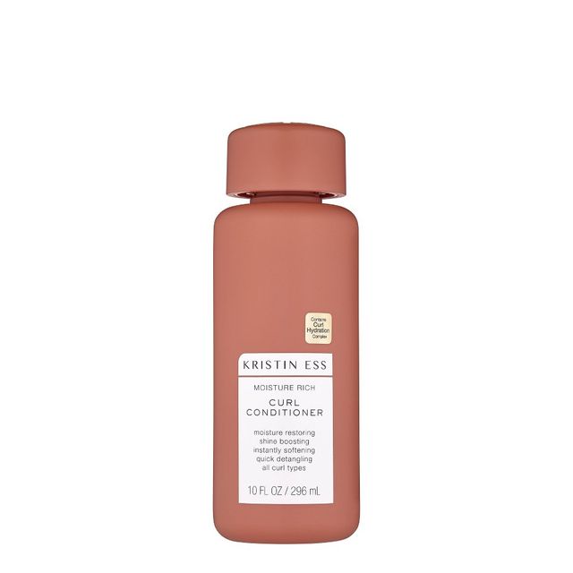 Kristin Ess Moisture Rich Curl Conditioner for Dry Damaged Curly + Wavy + Frizzy Hair - Sulfate Free - 10 fl oz