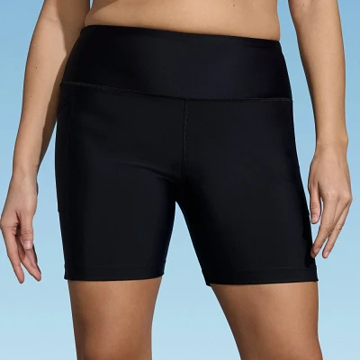 Lands End Womens UPF 50 Swim Bike Shorts