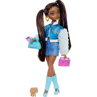 Barbie 12.7 Dream Besties Barbie Brooklyn Fashion Doll Brown Hair/Brown Eyes with Video & Music Themed Accessories