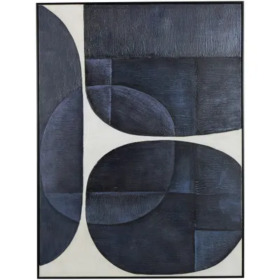 Canvas Abstract Geometric Shape Framed Wall Art: Vertical Painting - Olivia & May