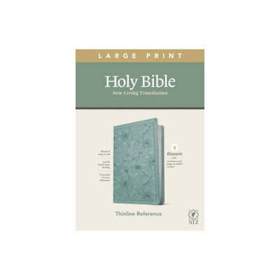 NLT Large Print Thinline Reference Bible, Filament Enabled Edition (Red Letter, Leatherlike, Floral/Teal) - (Leather Bound)