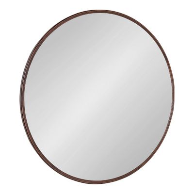 30 Caskill Round Wall Mirror Bronze - Kate & Laurel All Things Decor