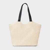 Quilted Shopper Tote Handbag - A New Day