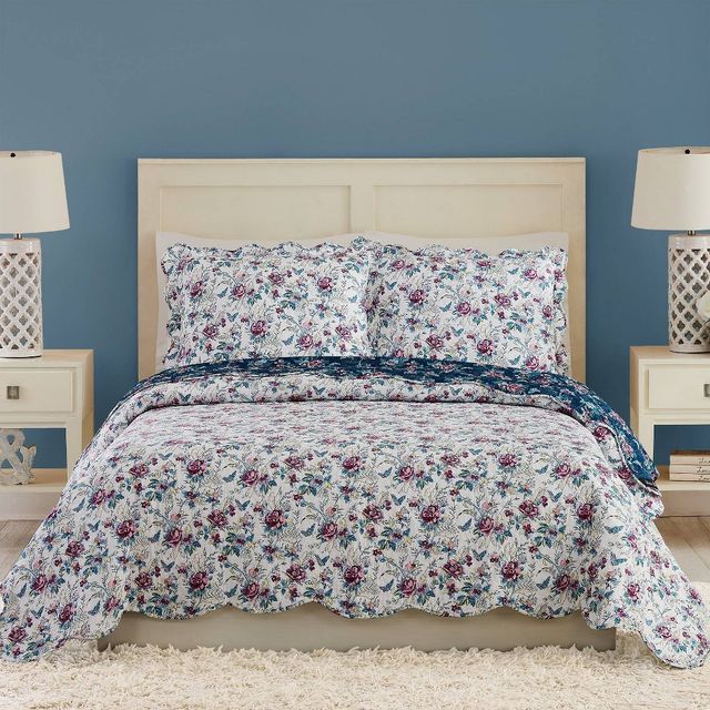 Branch Toile Blue Duvet Cover Bonus Set