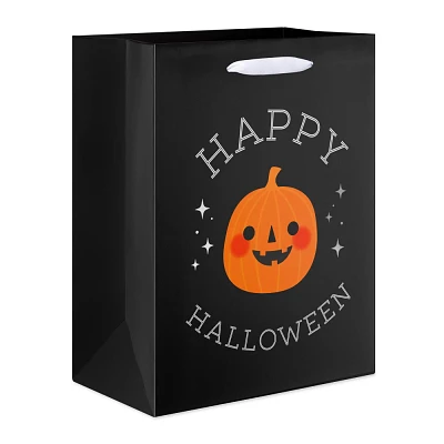 1ct Medium Halloween Gift Bag, Pumpkin