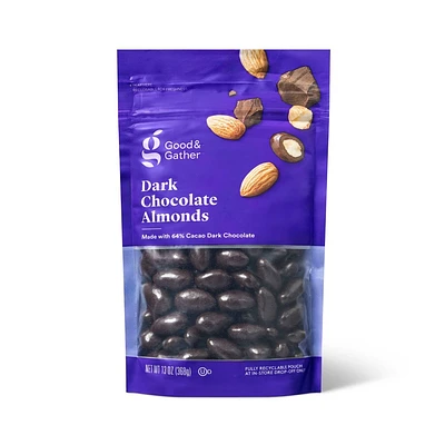 Dark Chocolate Almonds - 13oz - Good & Gather